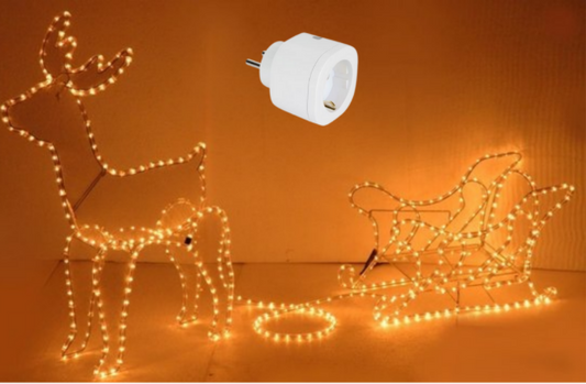 Renne avec traîneau - éclairage de Noël - avec Perel Smart home Wifi plug pour l'intérieur - pour Android & IOS