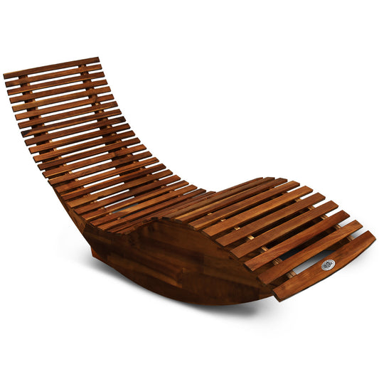 Chaise longue à bascule pour le jardin - Casaria - 150x60x93cm - 11,8 kg
