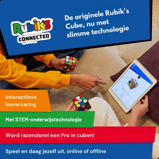 Rubik's Connected X - Cube intelligent - Cube Bluetooth - Jouet éducatif - Jouet interactif - 3 cm x 3 cm