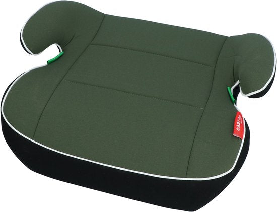 Rehausseur Carkids I-Size Sam - Conforme à la norme I-Size R-129 - Pour les enfants mesurant entre 125 et 150 cm – Housse amovible et lavable - Installation flexible – Vert/Noir
