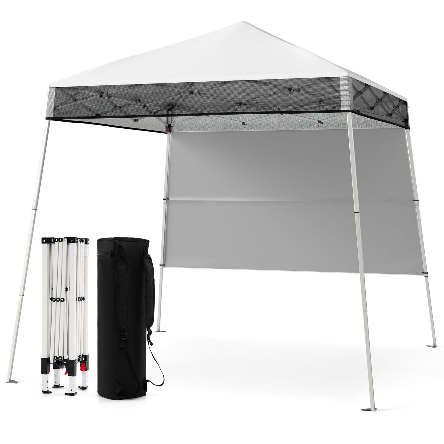Coast Pop-up pavillon pliant 2 x 2 m - réglable en hauteur - avec paroi latérale - étanche - blanc