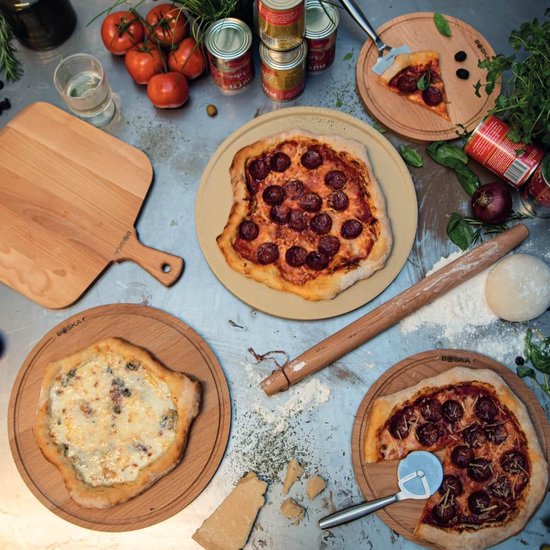 Boska Pizza Stone Deluxe L - pour four et BBQ - Pizza croustillante - Ø 35 cm - Accessoires BBQ