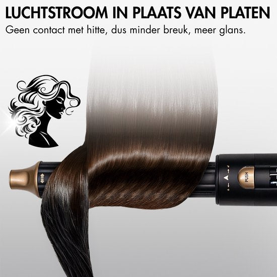 Sansbeauté® 4-in-1 Airstyler - Multistyler - Brosse sèche-cheveux cheveux courts - Boucleur de cheveux - Sèche-cheveux - Brosse chauffante - Brosse à boucler - Fer à boucler - Lisseur de cheveux - Hairwrap - Brosse de coiffage - 5 en 1 Hairstyler