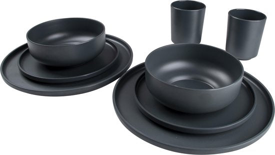 Bo-Camp - Industrial - Service de table - Patom - 16 pièces - Anthracite