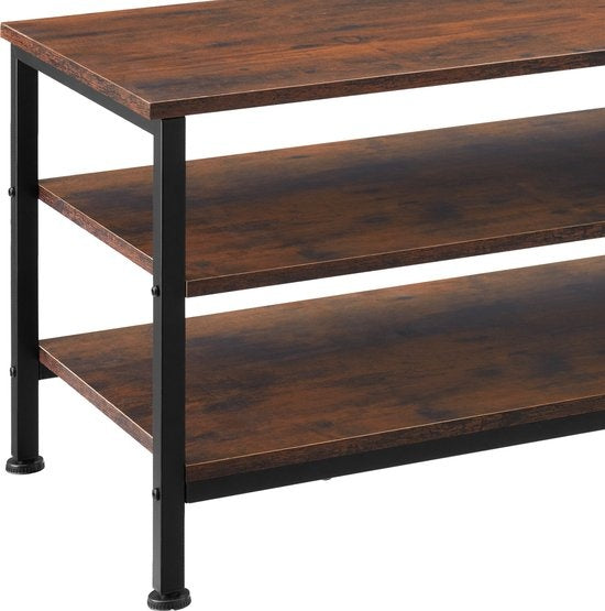 tectake - Meuble TV Meuble TV Durban - industriel foncé - 110x40x45,5cm - 404640