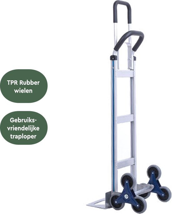BRASQ Chariot pliable en aluminium - Capacité 150 KG - Chariot d'escalier - Chariot de transport - Chariot