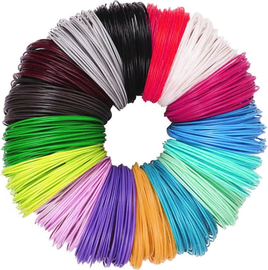 MM Brands 3D Pen Refills - Filament PLA & ABS - 10 couleurs - 100 mètres - Recharge pour stylo 3D - Convient à tous les stylos 3D
