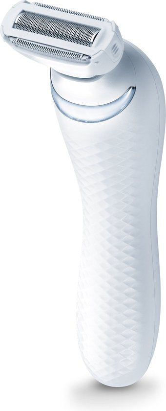 Beurer HL 36 Ladyshave - Rasoir électrique pour femmes - 4 têtes de rasage / 2 tondeuses - Utilisation sur peau sèche ou humide - Résistant à l'eau - Éclairage LED - Anti-allergène - Station de recharge, brosse et sac de rangement inclus - Garantie de 3 a