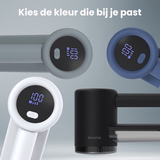 Auronic Electric Lint Remover Pro - Tondeuse à peluches - Autonomie 120 minutes - Rechargeable - Affichage LED - Défoliateur - Bleu