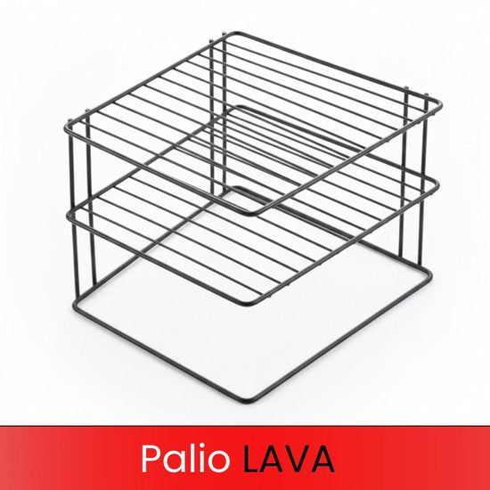 Metaltex - Support à assiettes - Noir - Rangement pour placard de cuisine - 25 x 25 x 19 cm