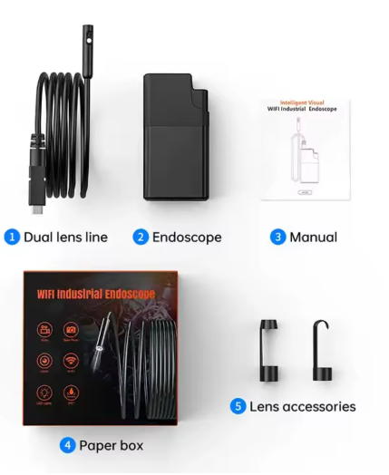 W500 8mm HD 2560×1440P Wireless Endoscope Camera System - 5M Single Lens