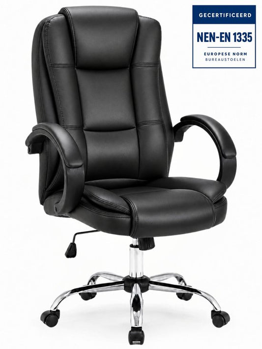 Chaise de bureau ergonomique Infinity Goods - Chaise de bureau - Réglable - Soutien lombaire 4D et tissu maillé - Jusqu'à 150 kg - NEN-EN1335 - Noir