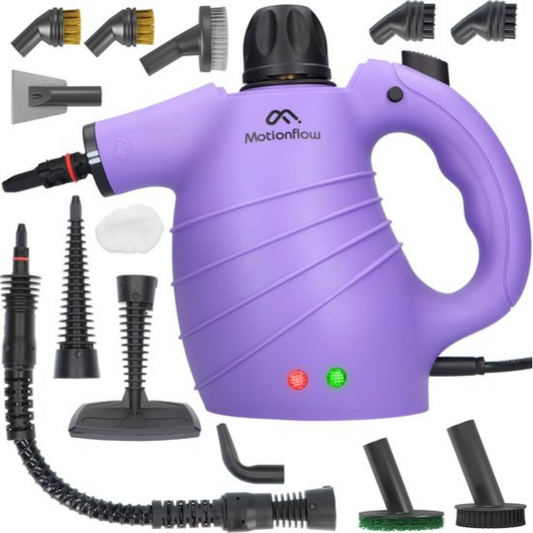 MotionFlow - Nettoyeur vapeur portatif - 12-en-1 - Multifonction - 1150 W - 450 ML - Violet