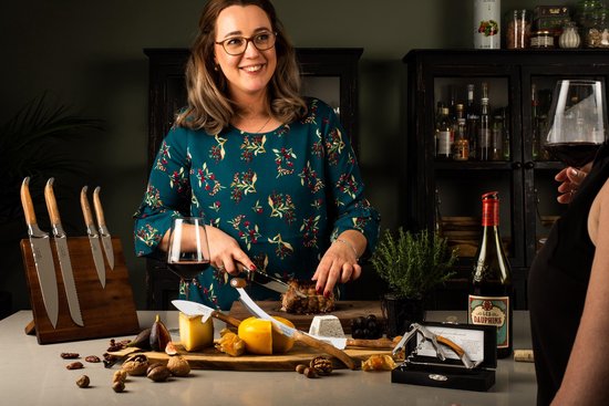 Ensemble de couteaux à fromage Laguiole Style de Vie Luxury Line - 3 pièces - Bois d'olivier