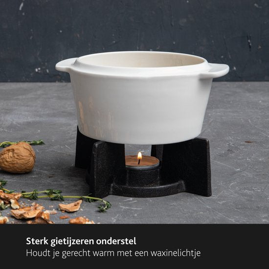 Boska Cheese Baker - Plat à four avec base - pour Camembert - Fondue au fromage - Blanc