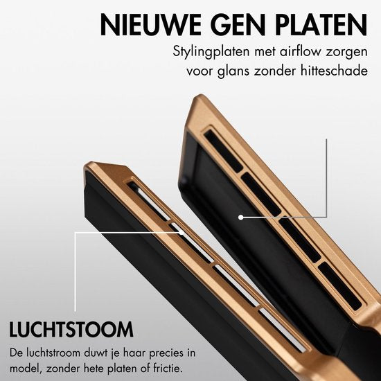 Sansbeauté® Sanstraight Straightener Wet-to-Dry with Travel Pouch - 2 in 1 - Hair Dryer & Straighteners - Coldshot - 80℃ to 140℃ - Hair Straigthener - Hair Straightener - Lisseur Cheveux - Alternative Steam Straightener