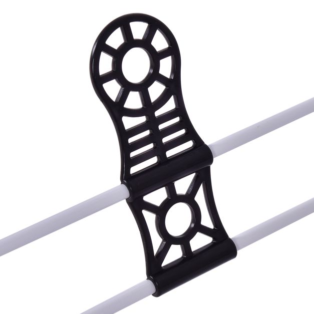 Coast Drying Rack Metal Extendable Black + Silver - 110-189 cm