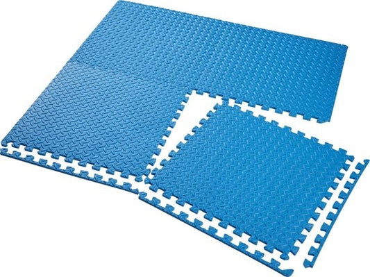 tectake - Lot de 8 tapis de protection tapis de protection de sol tapis de fitness - bleu - 402655