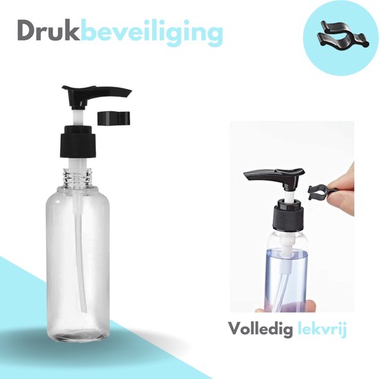 VAIVE Travel Bottles Hand Luggage 9-Piece - Accessoires de voyage - Bouteilles de voyage - Pots cosmétiques - Bouteilles de voyage - Emballage de voyage - Set de voyage