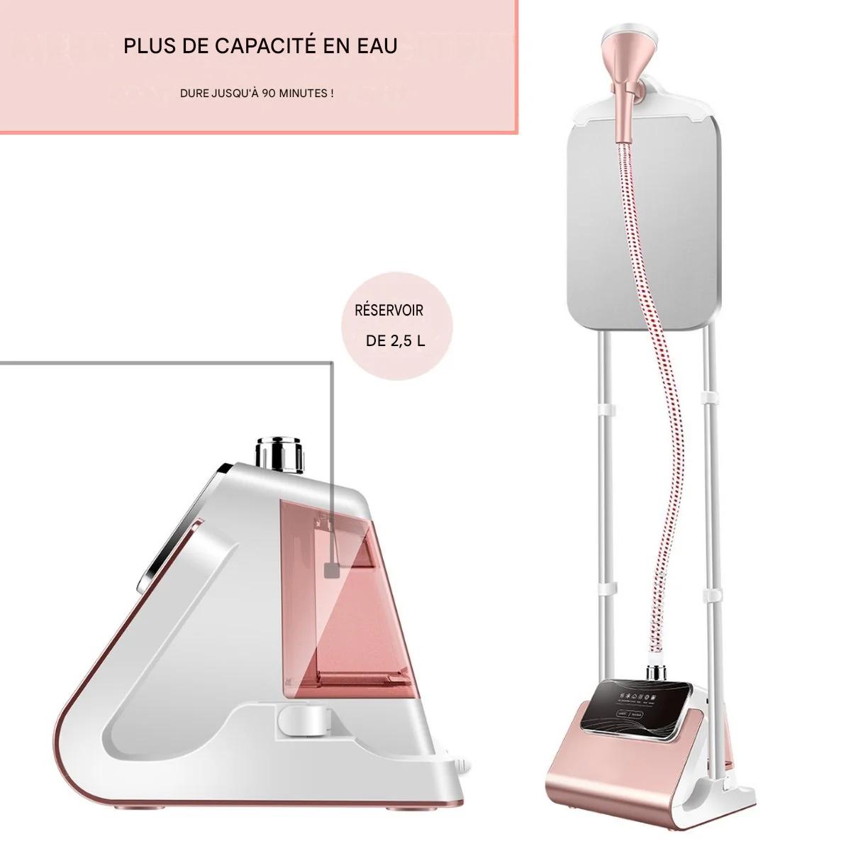 Défroisseur à linge Niceey - 1800W - avec planche à repasser - Rose