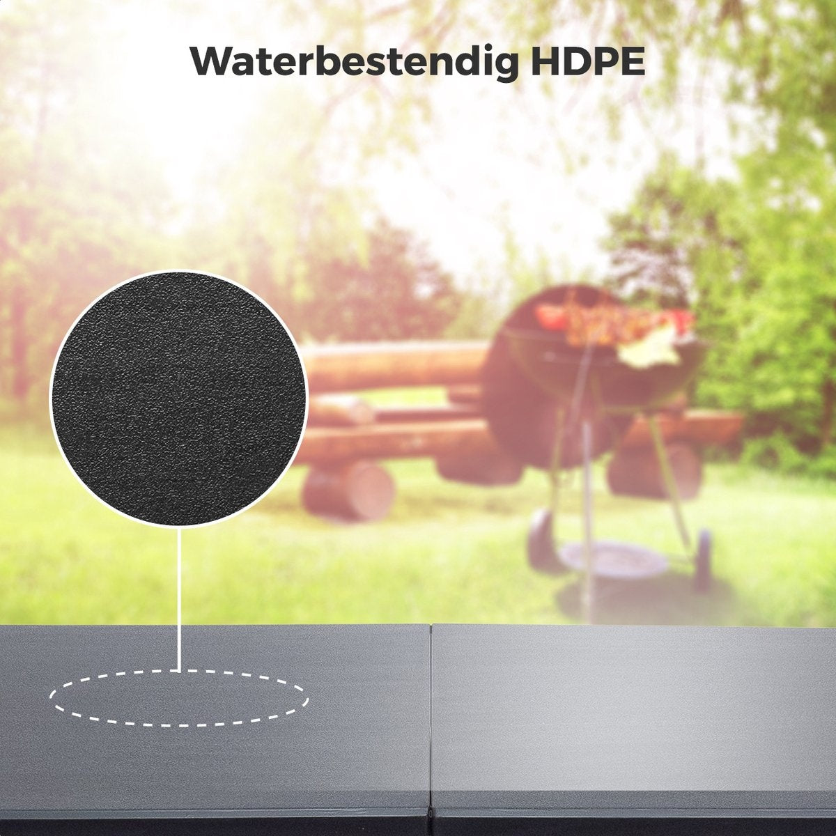 Table pliante - LifeGoods - 60x120cm - Table de camping - Résistante aux intempéries - Table pliante - Noir