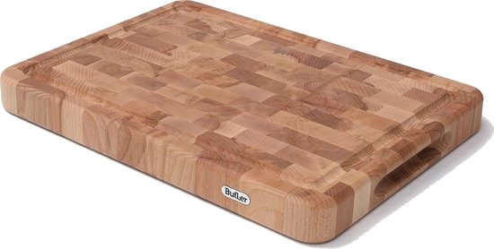 Butler - Planche à découper - Hêtre cuivré - Avec canal à jus - 40 x 30 x 4 cm