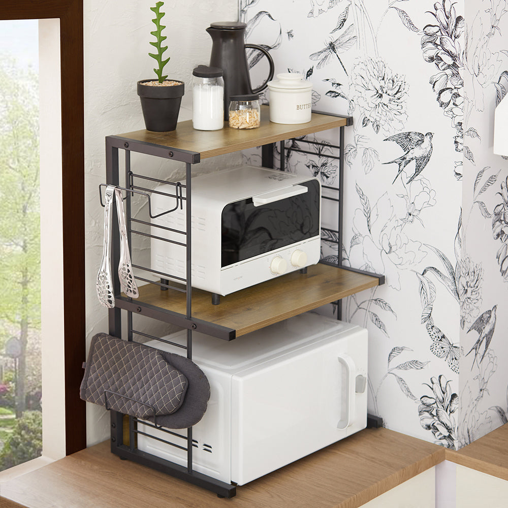 SoBuy Armoire à micro-ondes - 2 couches - 60 x 36 x 72 cm - Capacité de charge de 40 kg