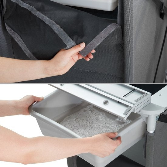 tectake - Cuisine de camping cuisine de camping - avec pare-brise et compartiments de rangement - 116x52x107cm - 402920