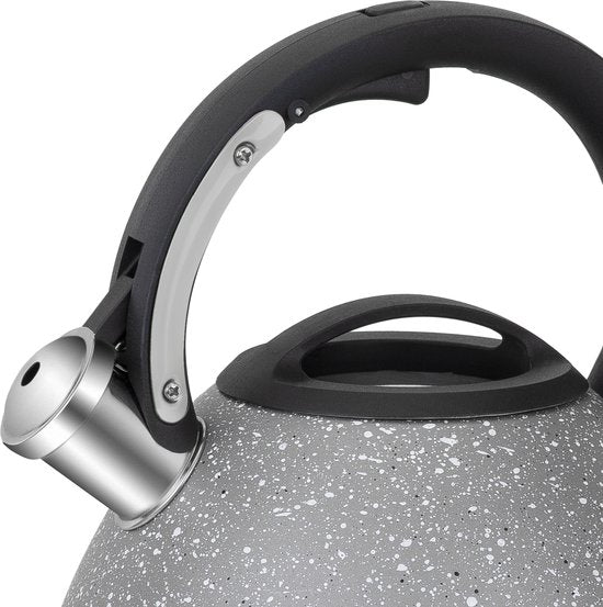 Bouilloire sifflante - Resto - 2,7L - Acier inoxydable - Induction - Marbre gris