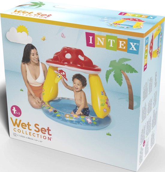 Piscine gonflable Intex Baby « Champignon » - Ø 102 x 89 cm