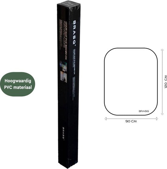 BRASQ Tapis de chaise Transparent 90x120 Protecteur de sol - Tapis de chaise de bureau PVC - Tapis de sol pour sol souple CM300+.