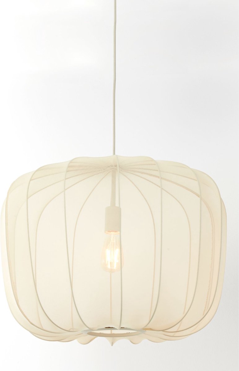 Light & Living - Lampe suspendue Plumeria - Ø60 cm - Raccord E27 - Design moderne - Textile sable et métal