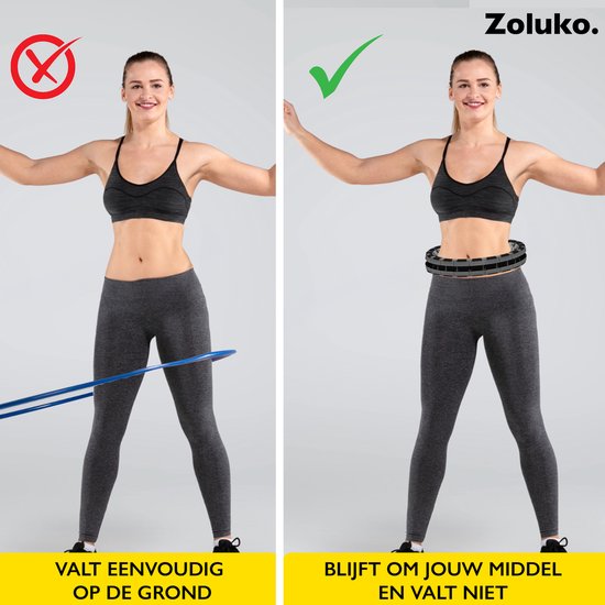 Zoluko Hula Hoop XXL - 130 cm de circonférence - livre électronique inclus - Hula Hoop - Hoop - Hula Hoop Fitness - Hula Hoop Fitness - Fitness Hoop - Hula Hoop lesté - Hula Hoop lesté - Hula Hoop avec poids - Hula Hoop Adultes - Hula Hoop Fitness - Body
