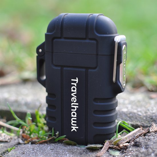 Travelhawk Briquet électrique rechargeable - Briquet à plasma durable - Briquets - Briquet électrique - Noir