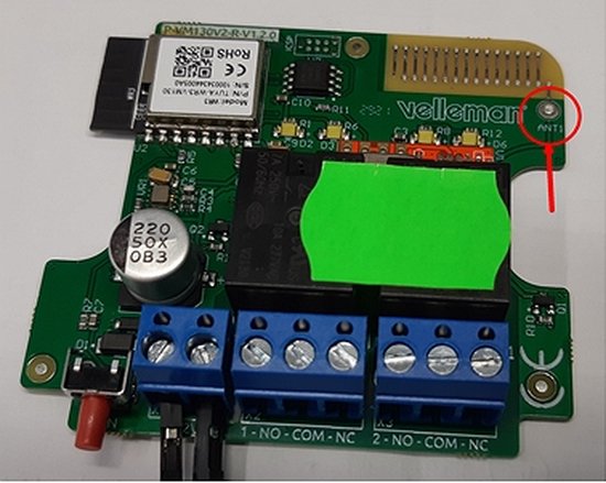 Kit de télécommande RF à 2 canaux Velleman Modules avec fonctionnalité Tuya IoT