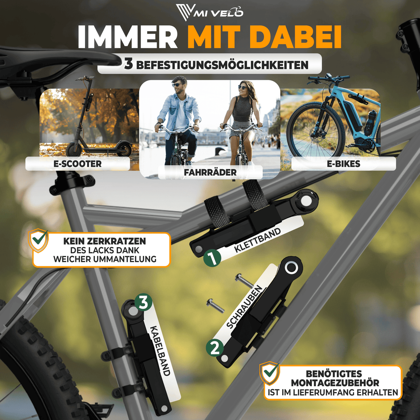 MIVELO Cadenas pour vélo NEXUS - Avec serrure à numéro - Acier inoxydable extrêmement robuste - 90 cm - Noir