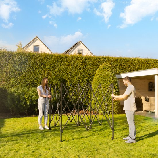 VONROC Party Tent - 3x3 m - Premium easy-up Party Tent - Modular Design - Foldable - Waterproof - Steel Frame - 50+ UV Protection - Incl. Storage Bag - Beige
