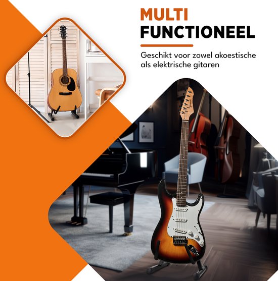 Finesse Guitar Stand - Universal - Acoustic & Electric - Black