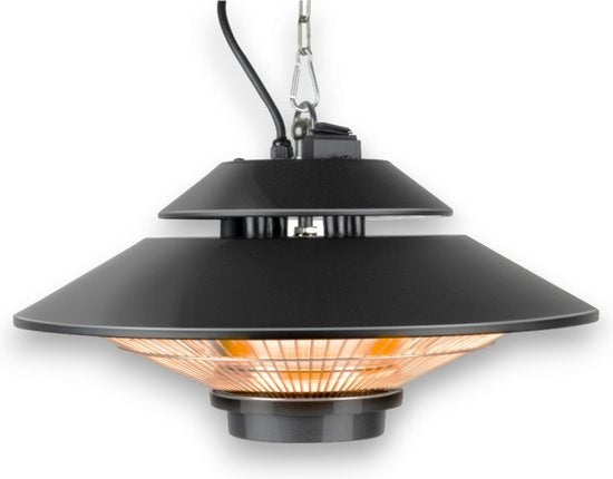 alpina Heater Chauffe-terrasse - Chauffage infrarouge - IP44 résistant aux éclaboussures - 1500W - Noir