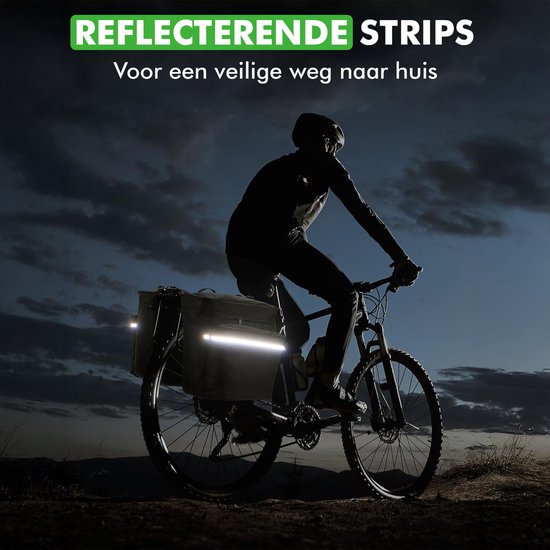 Travelhawk Sac à vélo - Sac à vélo double - Matière imperméable - 34L - Noir - 600D Polyester - Sacoches pour vélos électriques