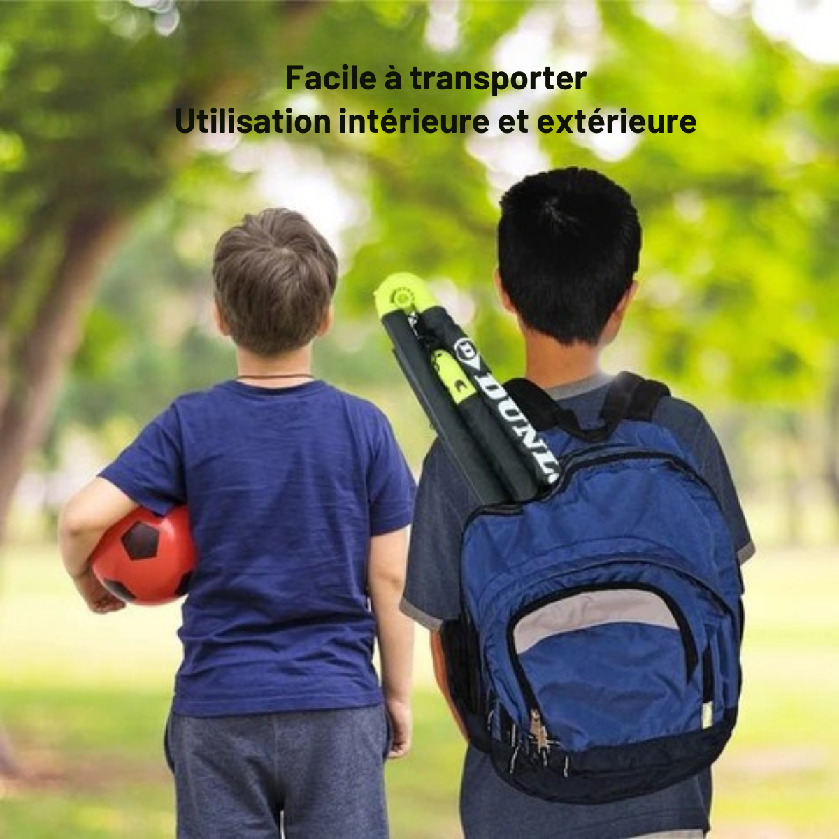 But de football - Dunlop - Deux pièces - Ballons de football - Pliable - Léger - Noir