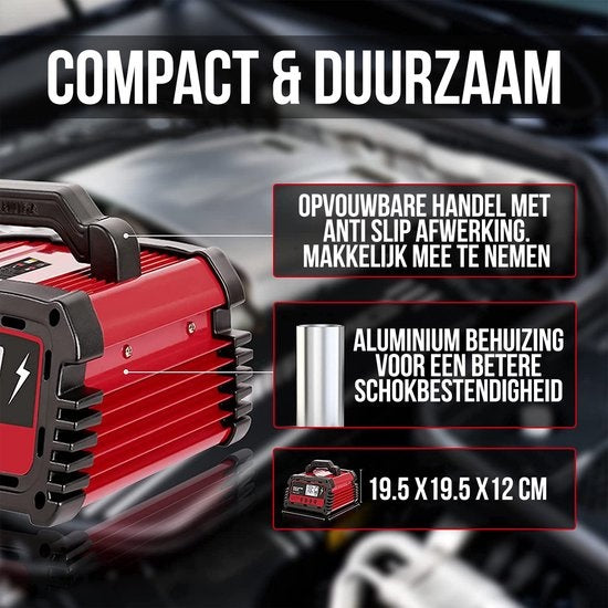 Chargeur de batterie industriel Strex - 12/24V 5/10/25A - pour voiture / moto / scooter / bateau / camping-car - mode réparation - chargeur goutte à goutte