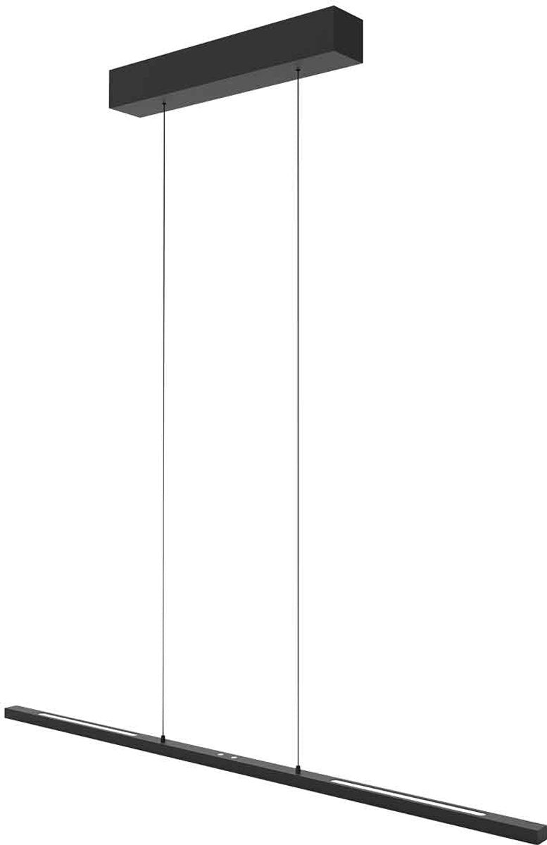 Steinhauer Bande LED Pendant Lamp - Black Metal - Design Lamp with Upper and Lower Light - Adjustable - Modern & Functional - 3-Light - 3800 Lumens