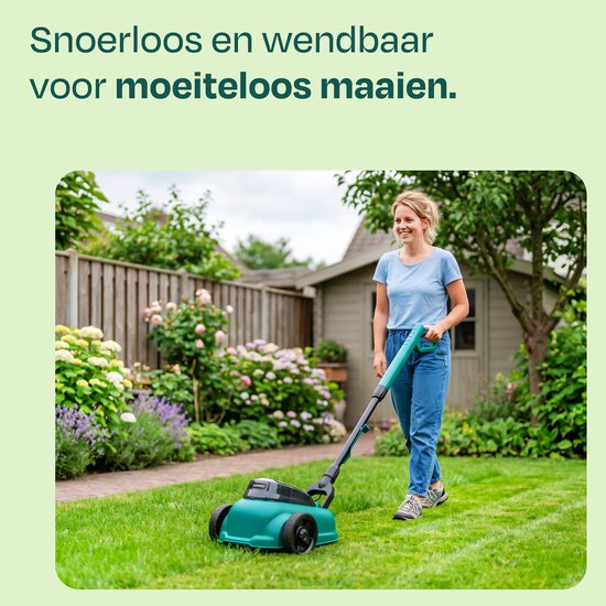 VONROC Mini tondeuse électrique 20V - 22 cm - Tonte et mulching en un - Trois hauteurs de coupe réglables : 30mm, 40mm, 50mm -- Outil de nettoyage inclus - Sans batterie ni chargeur
