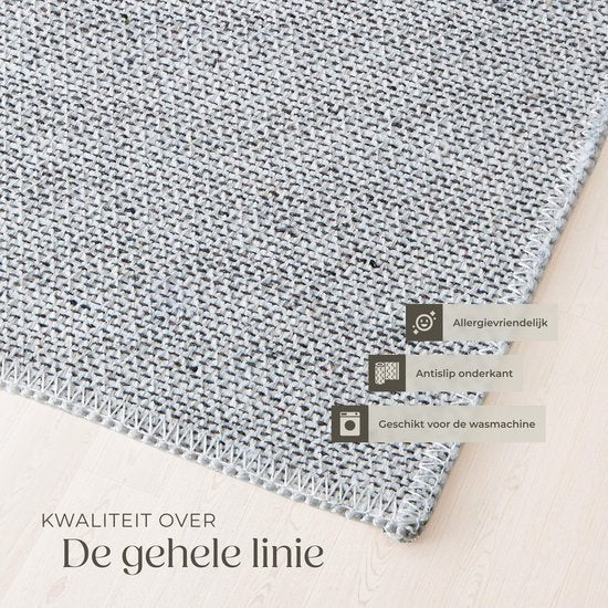 Tapis tectake® au design vintage - Tapis à poils courts pour le salon, la chambre d'enfant, la chambre à coucher ou le couloir - Lavable - Différentes dimensions - 240 x 340 cm - beige/gris