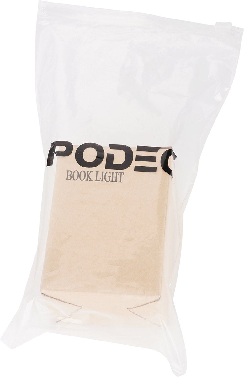 Lampe de lecture Podec - avec pince et niveaux de lumière graduables - rechargeable - 9 x 3 x 17 cm - noir