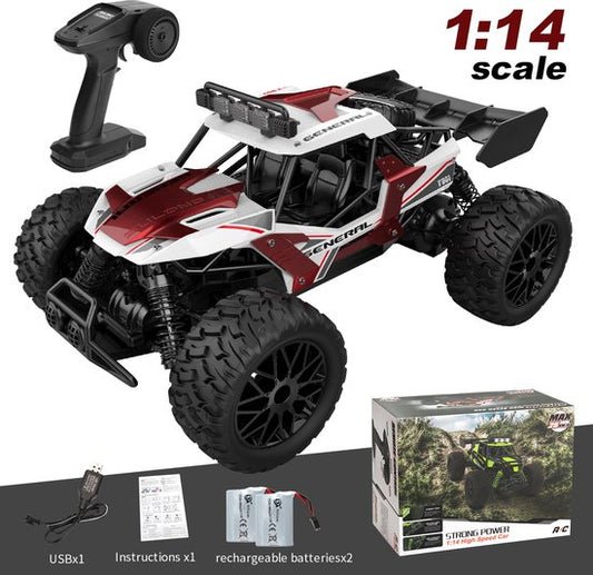 Fuegobird RC Car - Véhicule RC - voiture jouet haute vitesse - voiture jouet tout terrain - blanc rouge