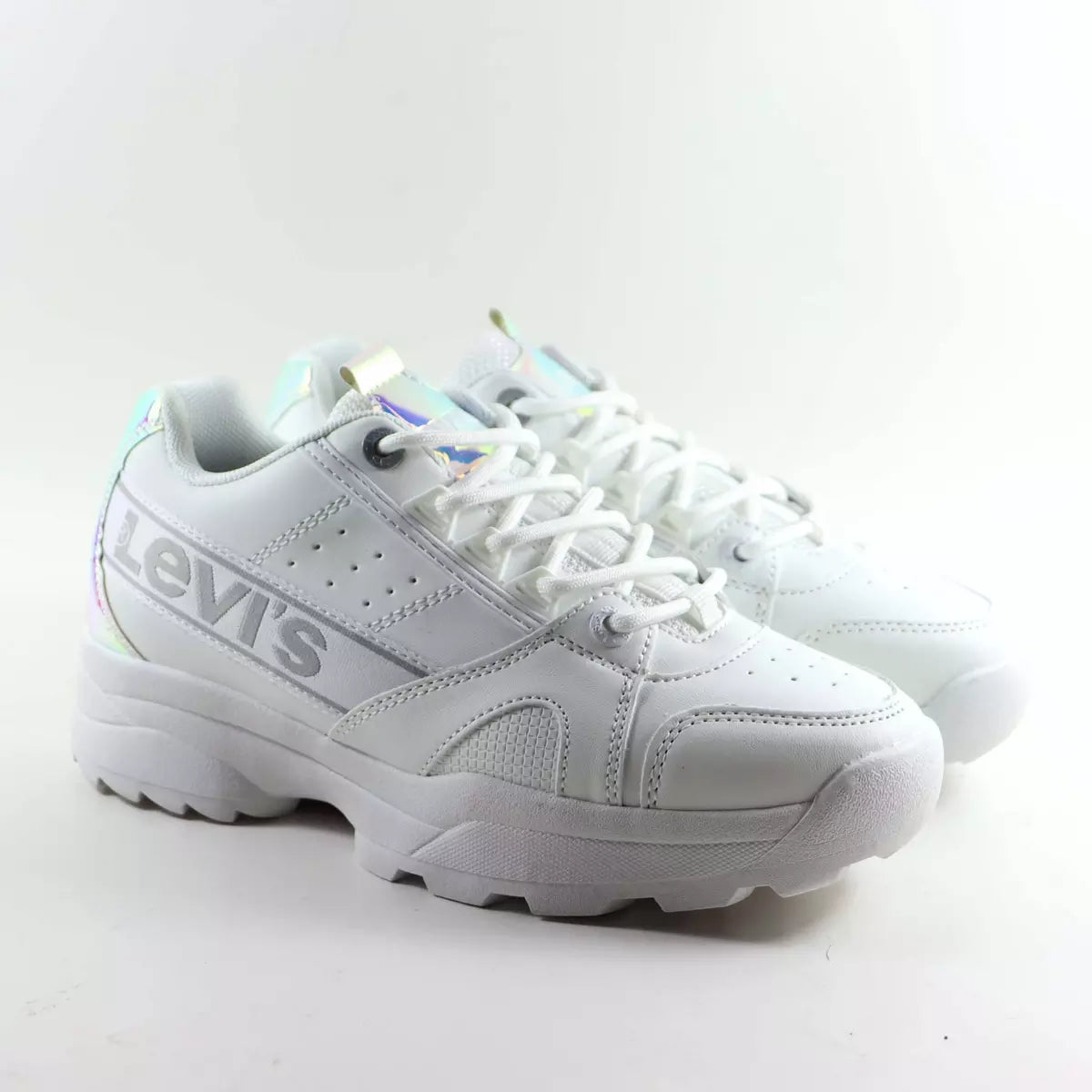 Levi's Soho Trainer Junior Baskets pour filles - blanc taille 31 - Dessus en cuir confortable et facile à enfiler