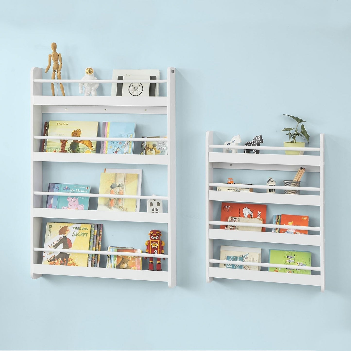SoBuy Armoire murale pour enfants - 129x32x12 cm - Blanc