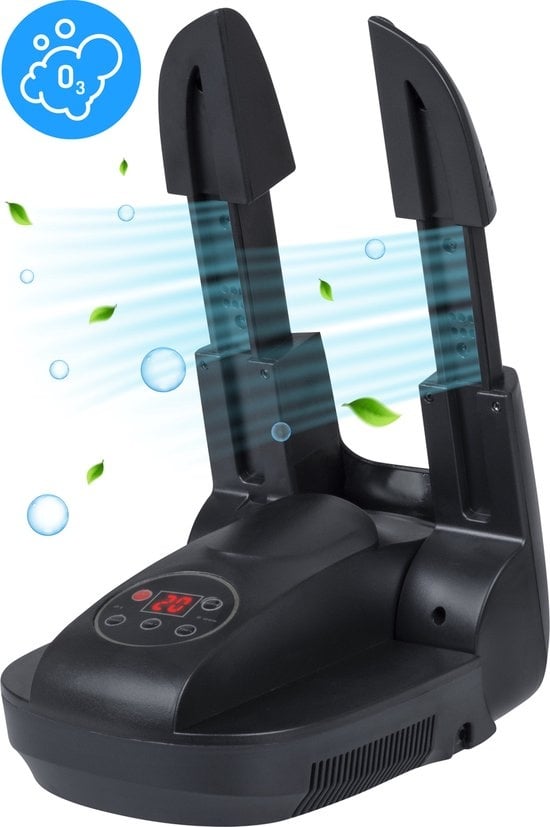 Nuvance - Séchoir et rafraîchisseur de chaussures - Séchoir à chaussures - Fonction ozone et séchage - Réglable - Noir